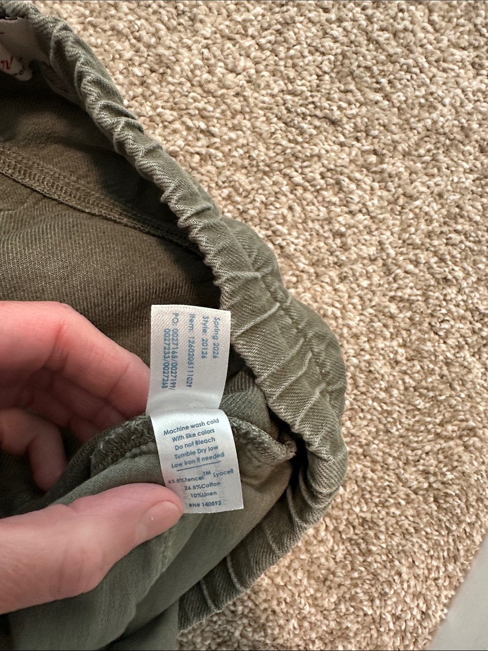 Marine Layer Ella Olive Straight-Leg Pants - Picture 6 of 8